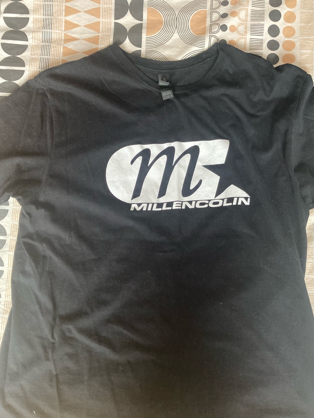 Gildan Black Short Sleeve Tee with White Millencolin Logo